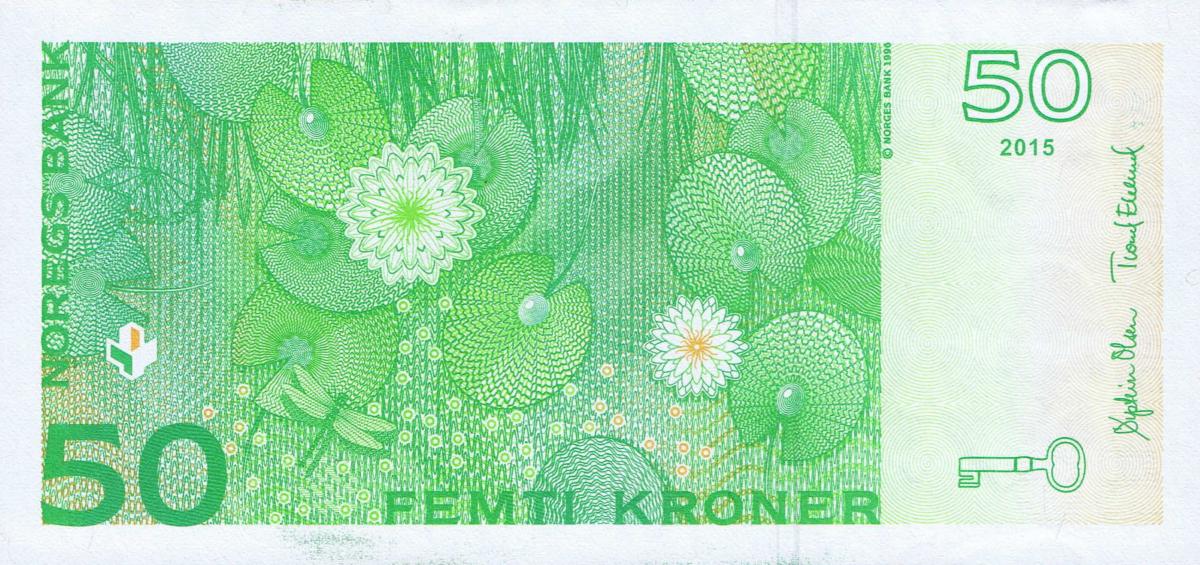 Back of Norway p46d: 50 Krone from 2011