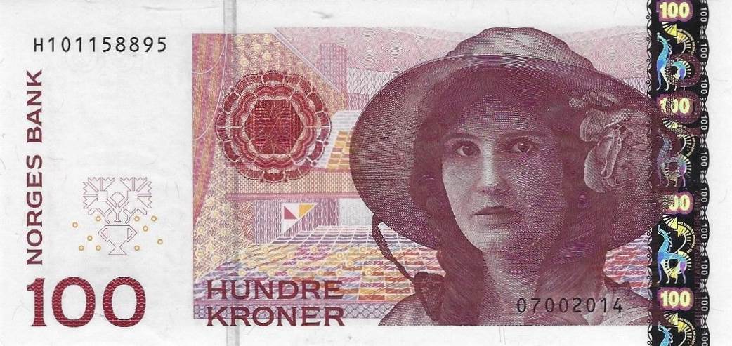 Front of Norway p49f: 100 Krone from 2014