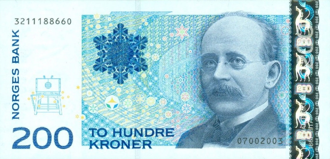 Front of Norway p50b: 200 Krone from 2003