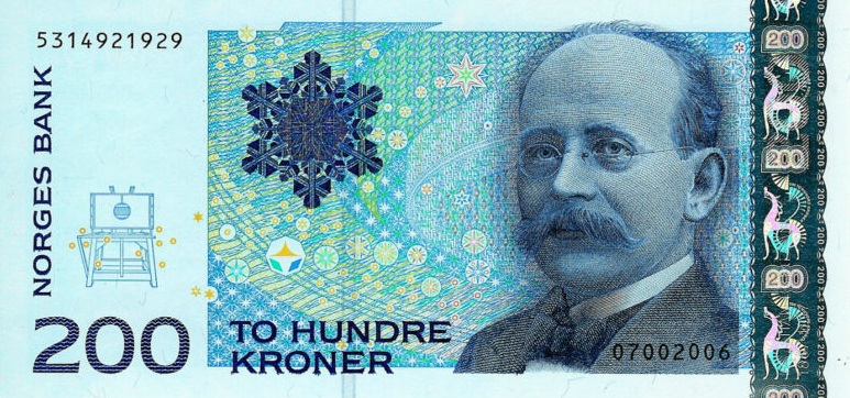 Front of Norway p50d: 200 Krone from 2006