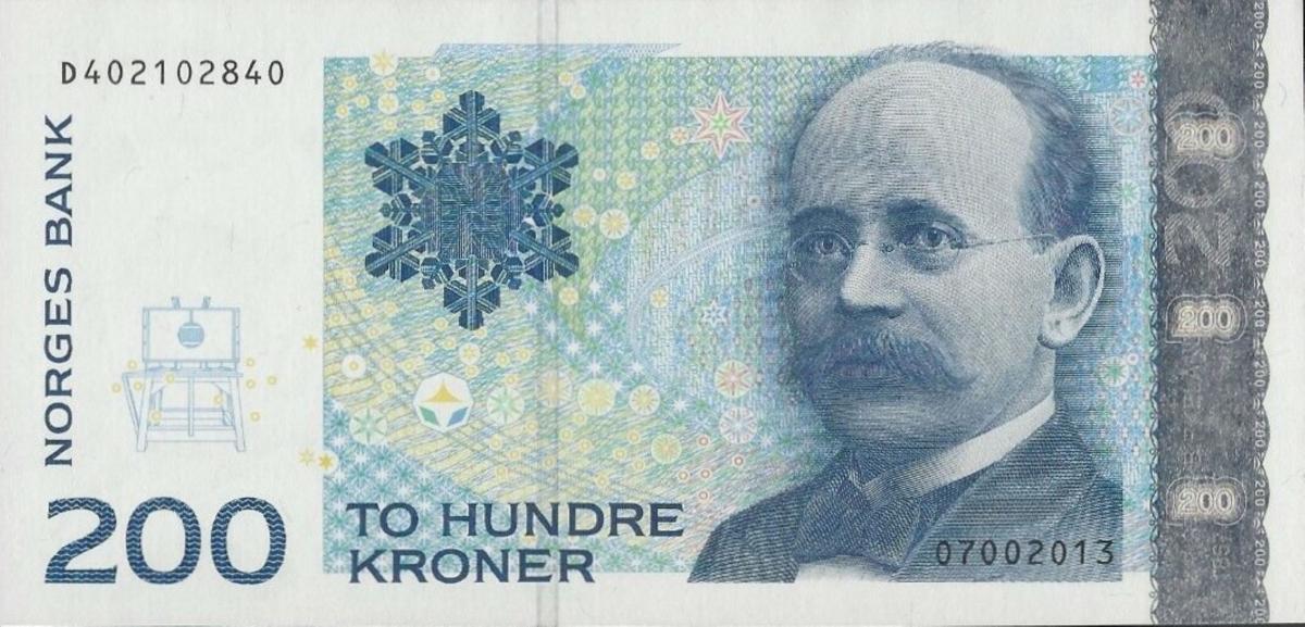 Front of Norway p50f: 200 Krone from 2013
