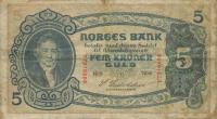 p7b from Norway: 5 Kroner from 1916