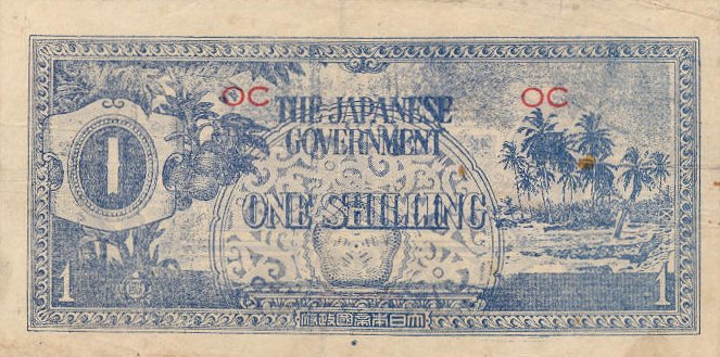 Front of Oceania pR2: 1 Shilling from 1943