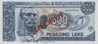 p57s from Albania: 500 Leke from 1994