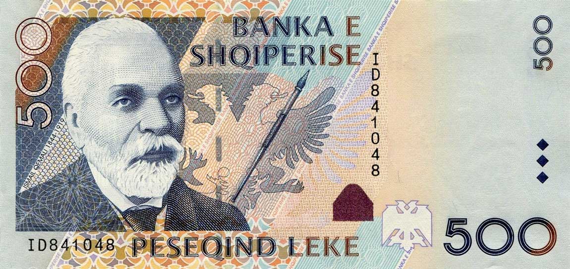 Front of Albania p72a: 500 Leke from 2007