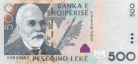 p72b from Albania: 500 Leke from 2015