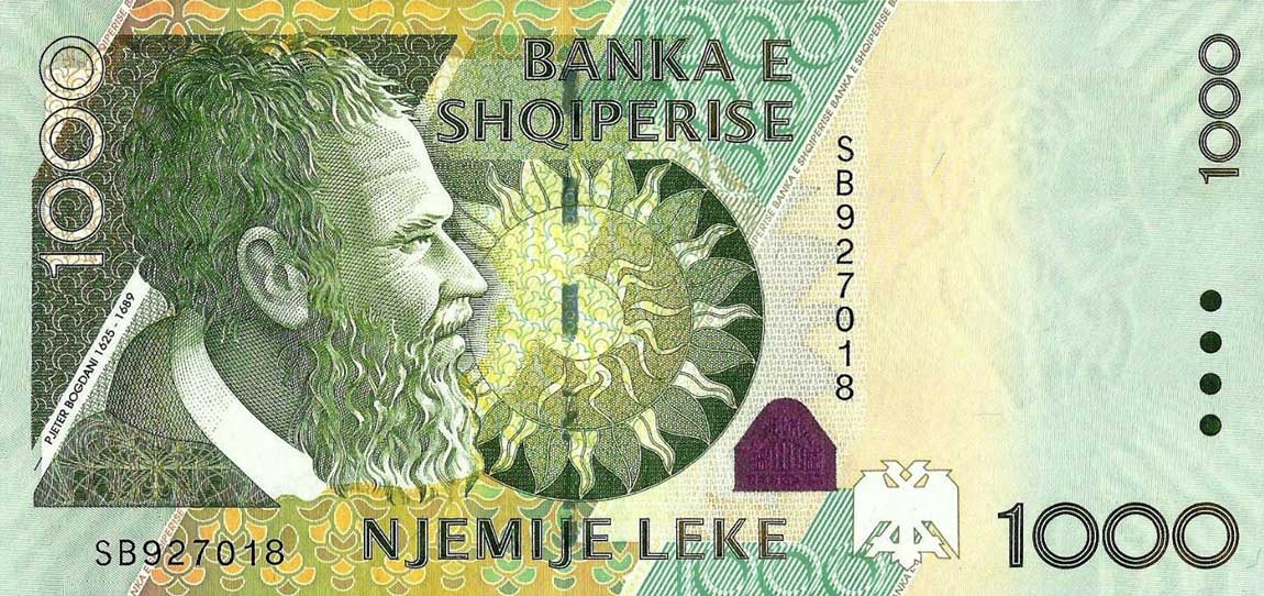 Front of Albania p73b: 1000 Leke from 2011