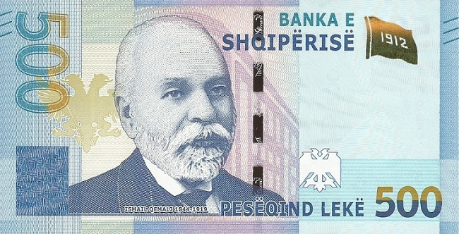 Front of Albania p77: 500 Leke from 2020