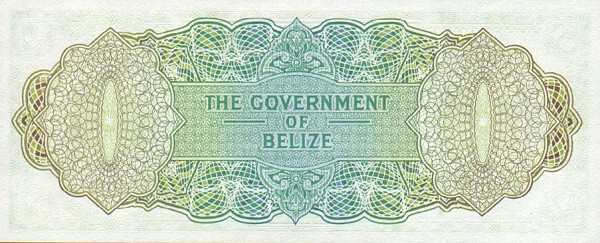 Back of Belize p33b: 1 Dollar from 1975