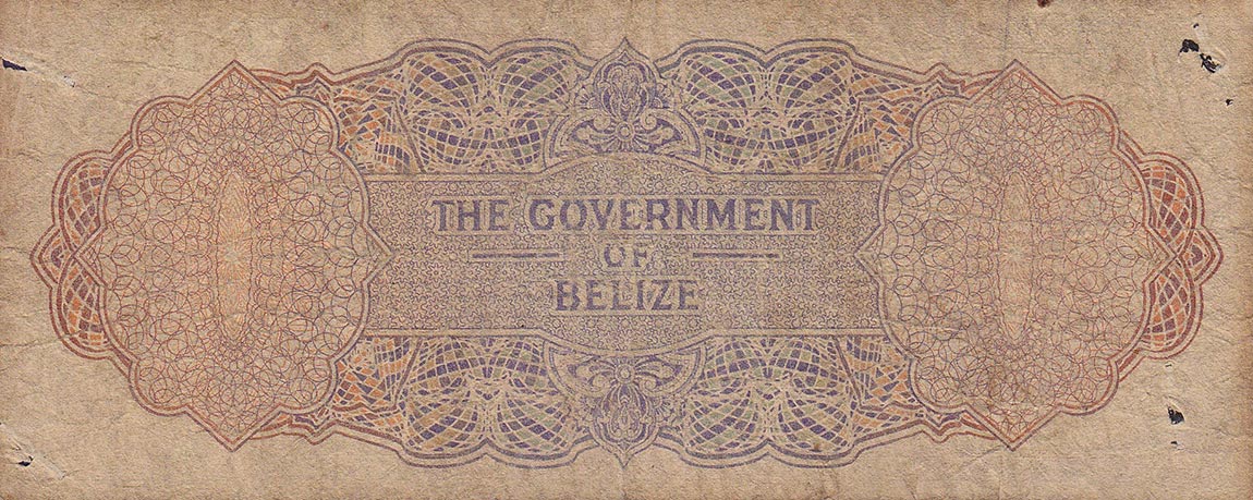 Back of Belize p34c: 2 Dollars from 1976