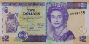 Gallery image for Belize p66g: 2 Dollars