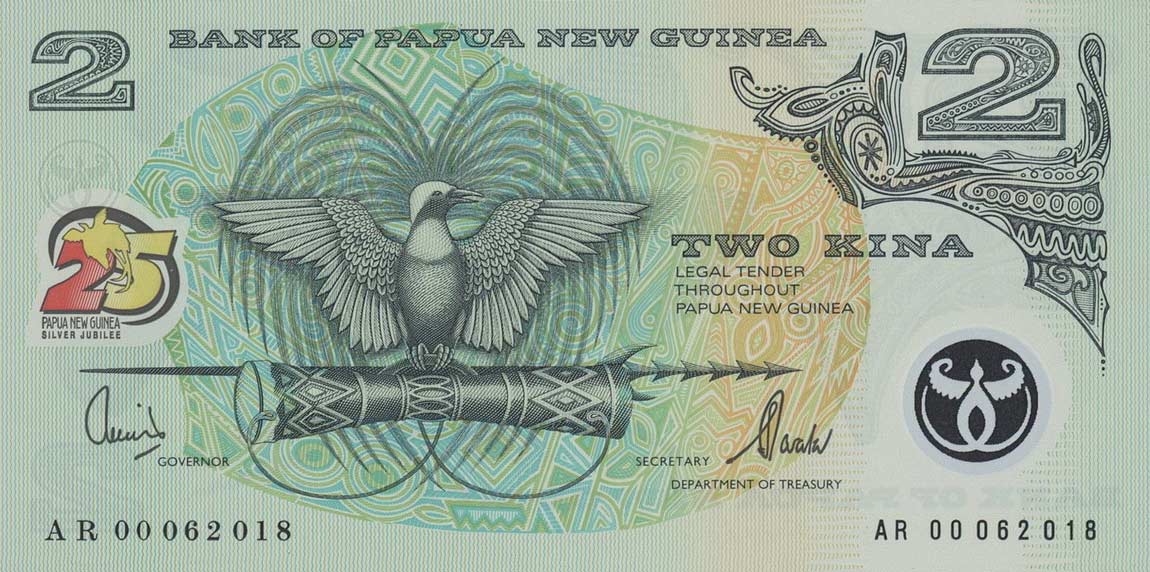 Front of Papua New Guinea p21: 2 Kina from 2000