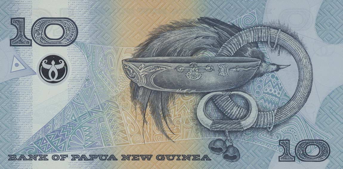 Back of Papua New Guinea p26b: 10 Kina from 2002