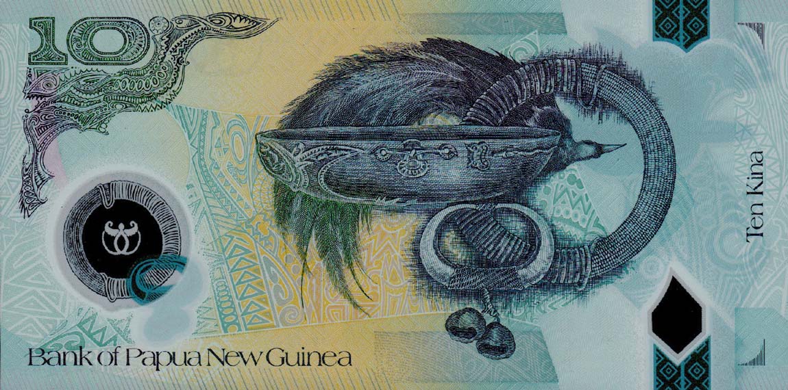 Back of Papua New Guinea p30a: 10 Kina from 2008