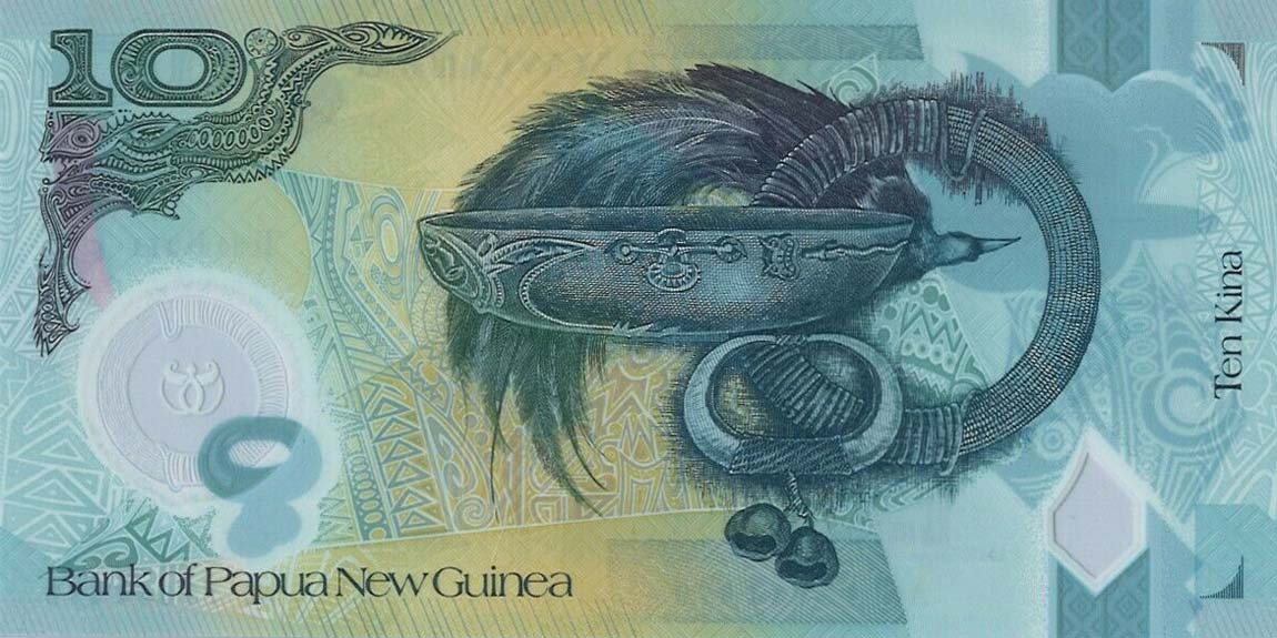 Back of Papua New Guinea p30b: 10 Kina from 2013