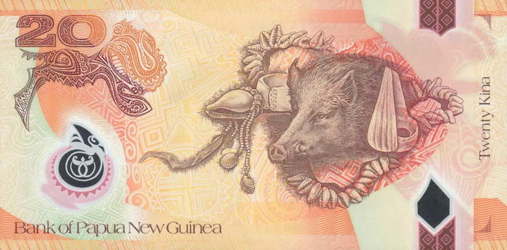 Back of Papua New Guinea p31a: 20 Kina from 2007