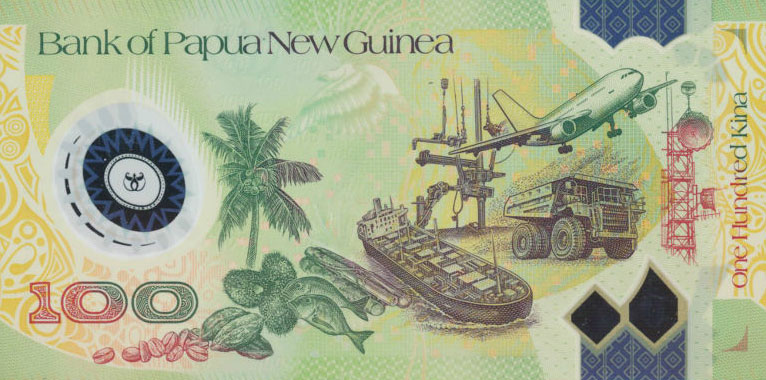 Back of Papua New Guinea p33a: 100 Kina from 2005