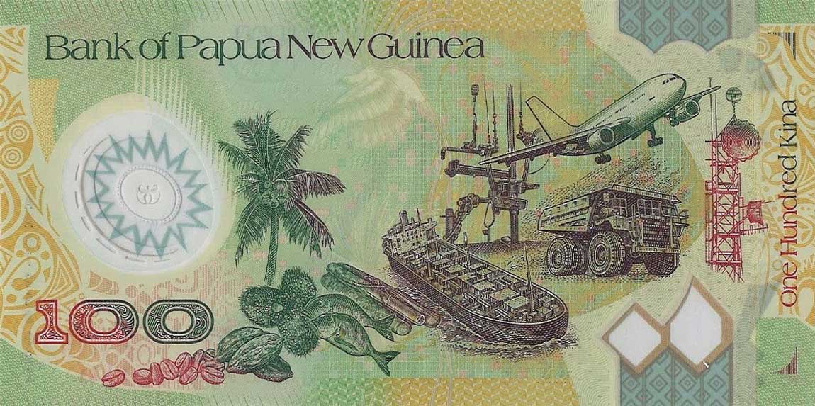 Back of Papua New Guinea p33b: 100 Kina from 2007