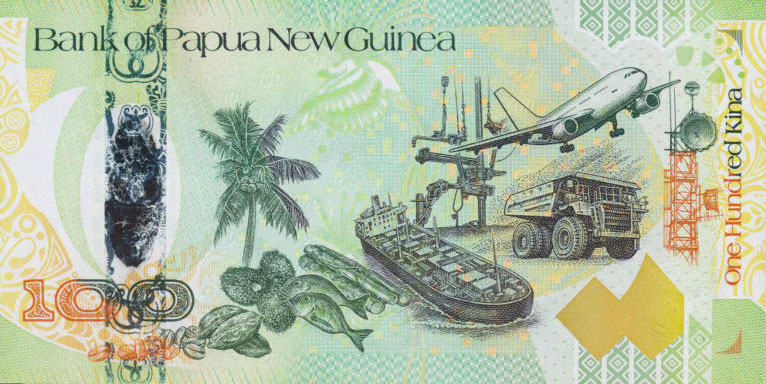 Back of Papua New Guinea p37a: 100 Kina from 2008