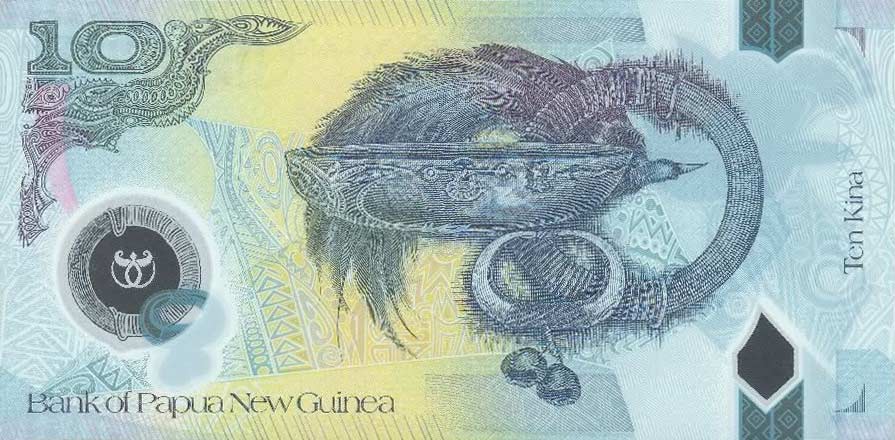 Back of Papua New Guinea p40: 10 Kina from 2010