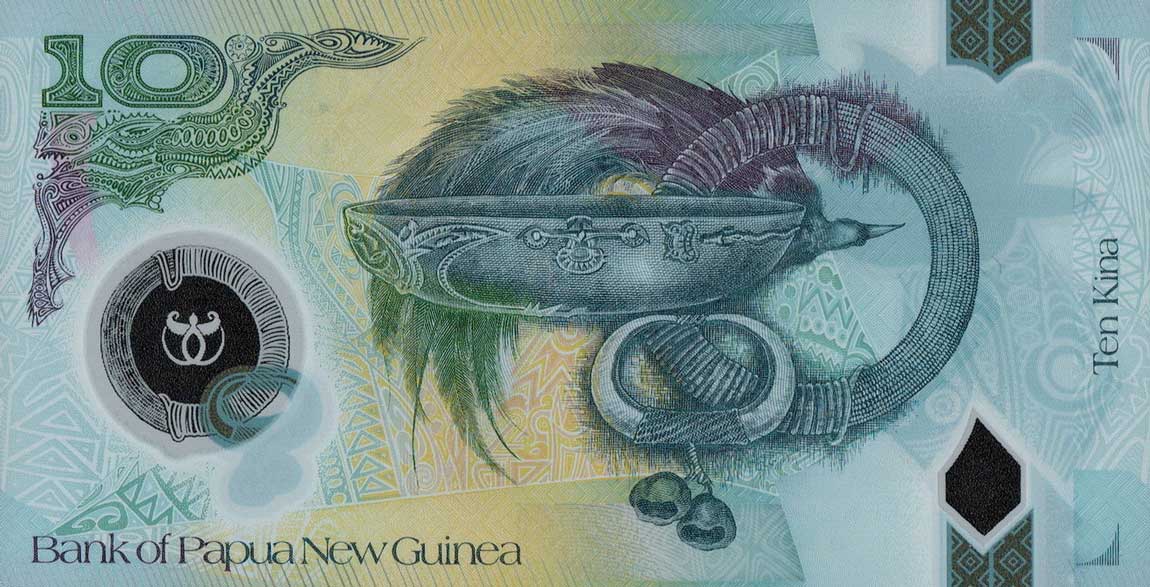 Back of Papua New Guinea p48: 10 Kina from 2015