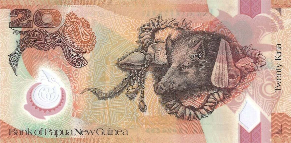 Back of Papua New Guinea p31b: 20 Kina from 2013