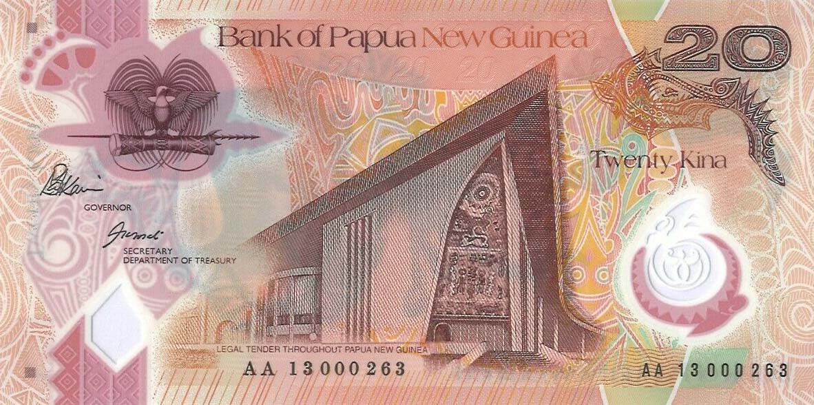 Front of Papua New Guinea p31b: 20 Kina from 2013