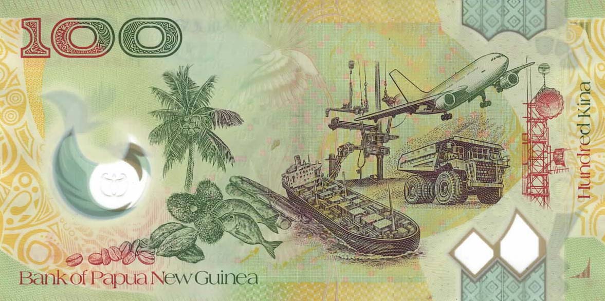 Back of Papua New Guinea p33c: 100 Kina from 2012