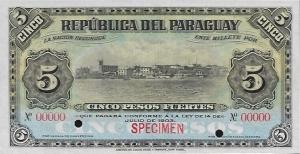 p108s1 from Paraguay: 5 Pesos from 1903