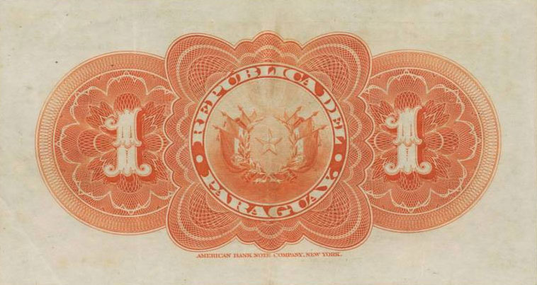 Back of Paraguay p116a: 1 Peso from 1907