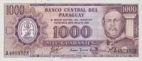p201a from Paraguay: 1000 Guarani from 1952