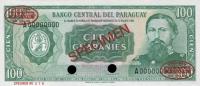 p205s from Paraguay: 100 Guarani from 1952