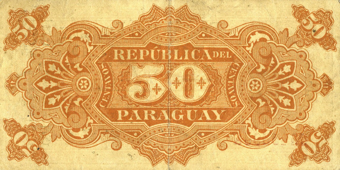 Back of Paraguay p87: 50 Centavos from 1894