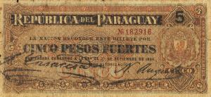 Gallery image for Paraguay p89: 5 Pesos