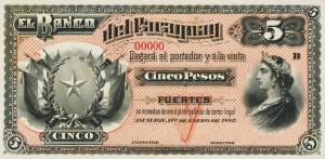 Gallery image for Paraguay pS127p: 5 Pesos