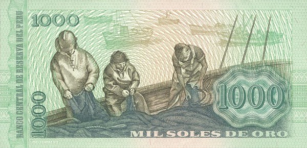 Back of Peru p116: 1000 Soles de Oro from 1976