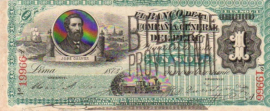 Front of Peru p11: 1 Real from 1881