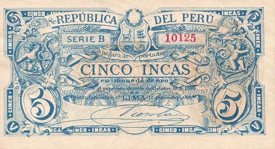 Front of Peru p16: 5 Incas from 1881