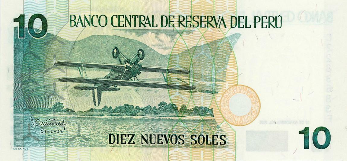 Back of Peru p174: 10 Nuevos Soles from 2001