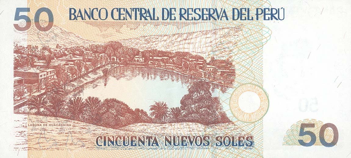 Back of Peru p180a: 50 Nuevos Soles from 2005