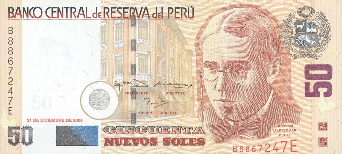 Front of Peru p180a: 50 Nuevos Soles from 2005