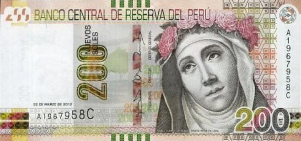 Front of Peru p191a: 200 Nuevos Soles from 2012