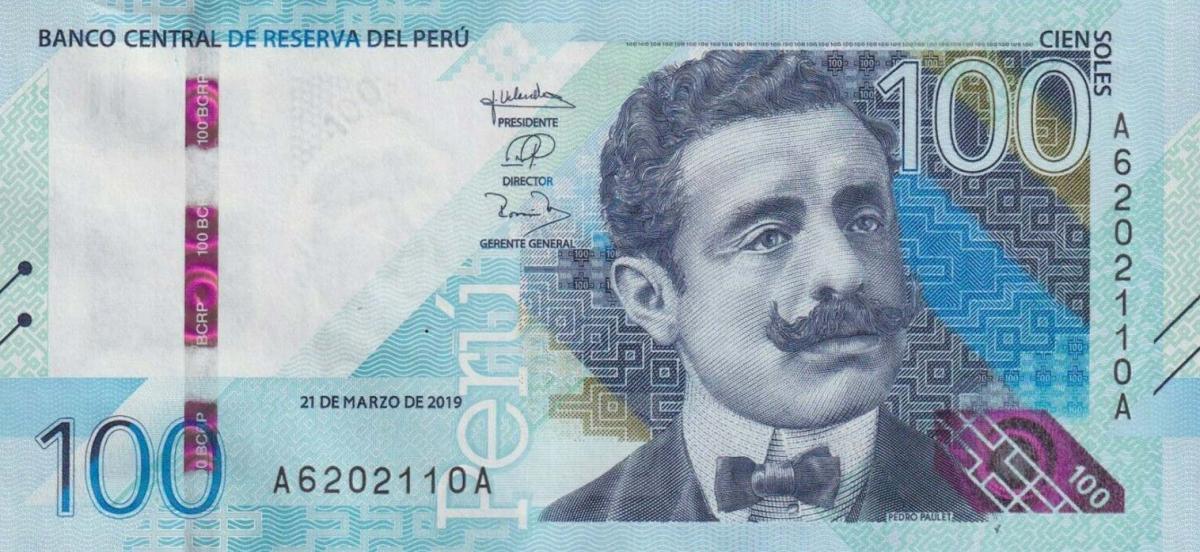 Front of Peru p199a: 100 Soles from 2019