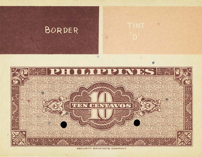 Back of Philippines p127r: 10 Centavos from 1949