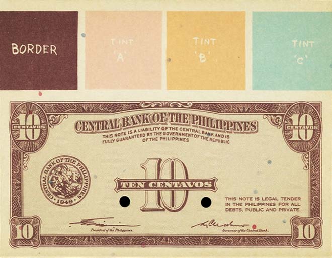 Front of Philippines p127r: 10 Centavos from 1949