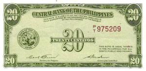 p130c from Philippines: 20 Centavos from 1949