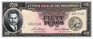 p138d from Philippines: 50 Pesos from 1949