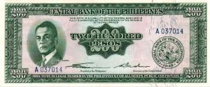 p140a from Philippines: 200 Pesos from 1949