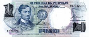 p142a from Philippines: 1 Piso from 1969