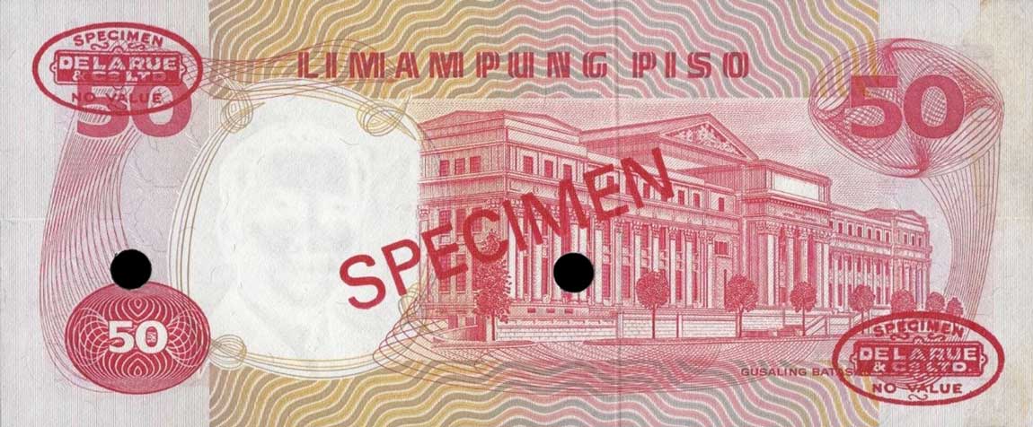 RealBanknotes.com > Philippines P146s3: 50 Piso From 1969